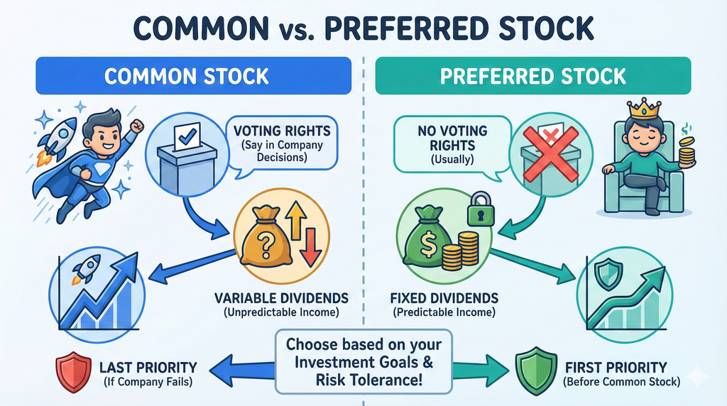 Common Stock vs Preferred Stock